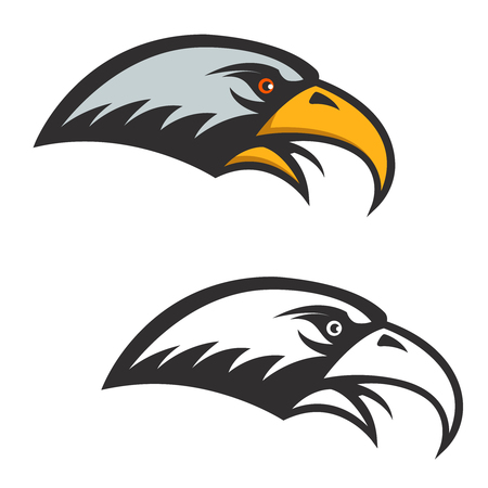 Eagle head icon isolated on white background. Vector design element.のイラスト素材