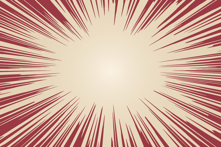 Radial background with comic book speed lines. Vector illustrationのイラスト素材