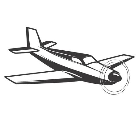Airplane illustration isolated on white background. Vector illustrationのイラスト素材