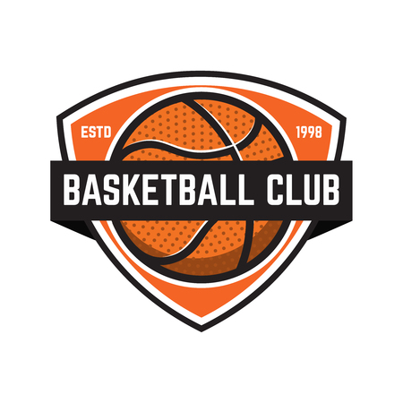 Basketball sport emblems. Design element for poster, logo, label, emblem, sign, t shirt. Vector illustrationのイラスト素材