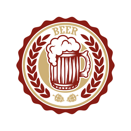 Vintage beer label. Design elements for logo, label, emblem, sign, menu. Vector illustrationのイラスト素材