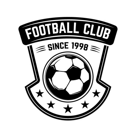 Soccer, football emblems. Design element for logo, label, emblem, sign. Vector illustrationのイラスト素材