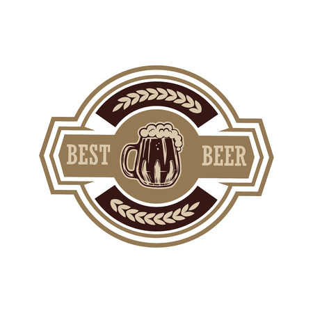 Vintage beer label. Design elements for logo, label, emblem, sign, menu. Vector illustrationのイラスト素材