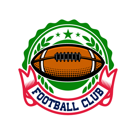 American football emblem template. Design element for label, badge, sign. Vector illustrationのイラスト素材