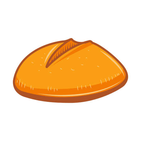 Illustration of bread in engraving style. Design element for poster, card, banner, menu. Vector illustrationのイラスト素材