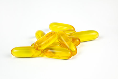 Pills on a white backgroundの写真素材