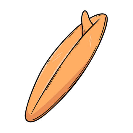 Illustration of surfing board. Design element for poster, card, banner, sign. Vector illustrationのイラスト素材