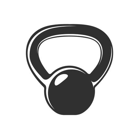 Illustration of set of fitness kettlebell. Design element for logo, label, sign, emblem, poster. Vector illustrationのイラスト素材