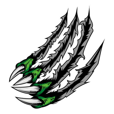 Monster claws scratching background. For poster, t shirt, decoration. vector illustrationのイラスト素材