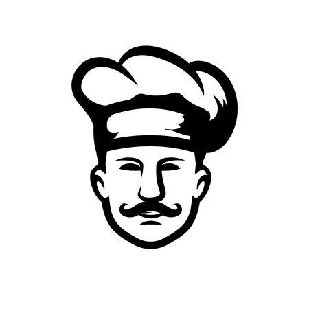 Illustration of a chef in a chef's hat.のイラスト素材