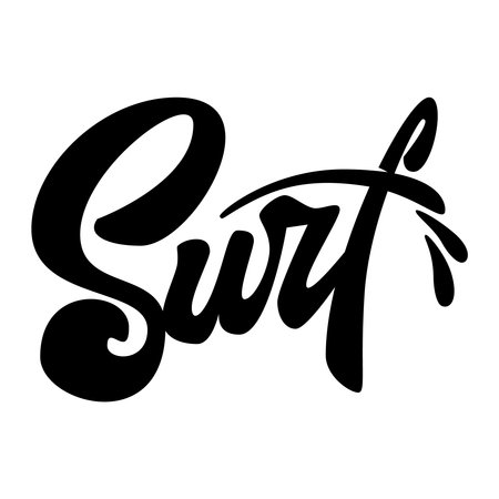 Vintage hand lettering emblem of Surf club lettering. Vector illustrationのイラスト素材