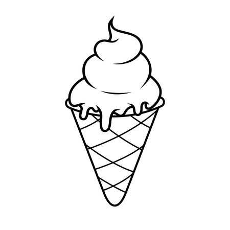 Illustration of an ice cream.のイラスト素材