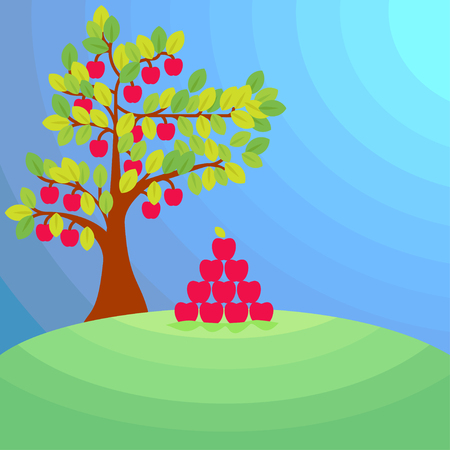 Fruit Harvesting Illustrationのイラスト素材