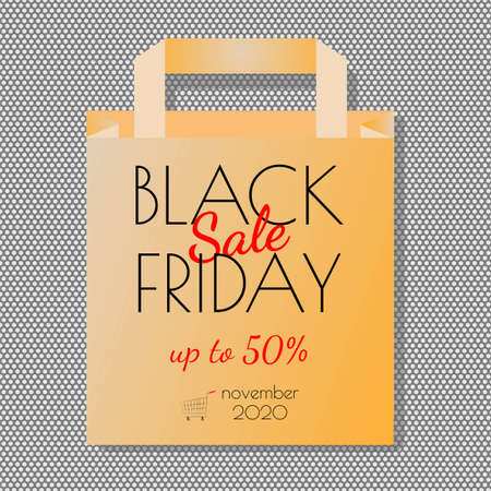 Black Friday discount. Web banner Black Friday retail advertising announcement with sales discount.のイラスト素材