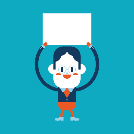 Character illustration design. Businessman board cartoon,epsのイラスト素材