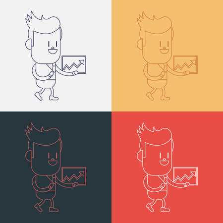 Character illustration design. Businessman delivering the speech cartoon,epsのイラスト素材