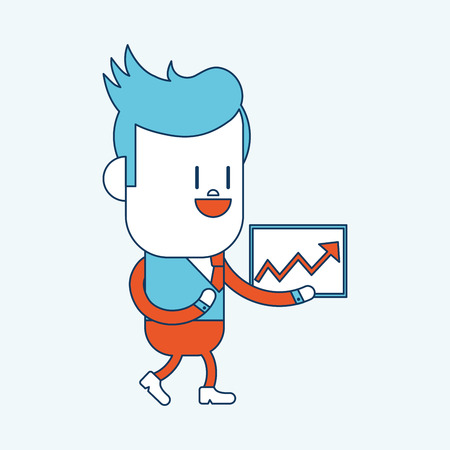 Character illustration design. Businessman delivering the speech cartoon,epsのイラスト素材