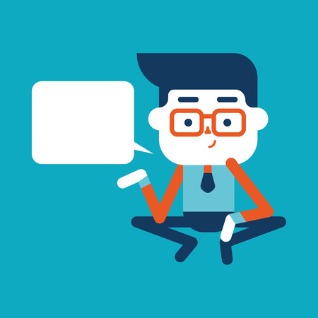 Character illustration design. Businessman message cartoon,epsのイラスト素材