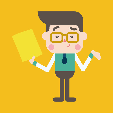Character illustration design. Businessman message cartoon,epsのイラスト素材