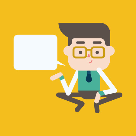 Character illustration design. Businessman message cartoon,epsのイラスト素材