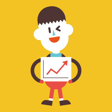 Character illustration design. Businessman delivering the speech cartoon,epsのイラスト素材
