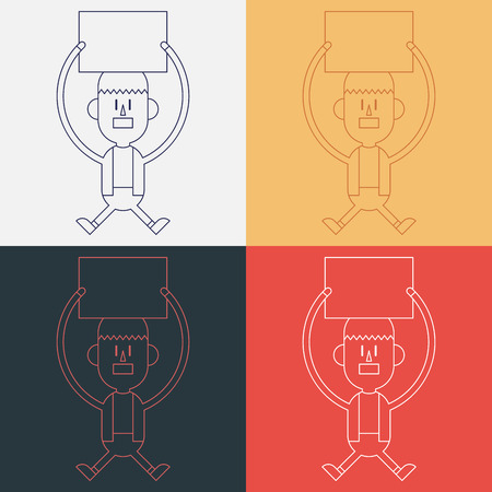 Character illustration design. Businessman message cartoon,epsのイラスト素材