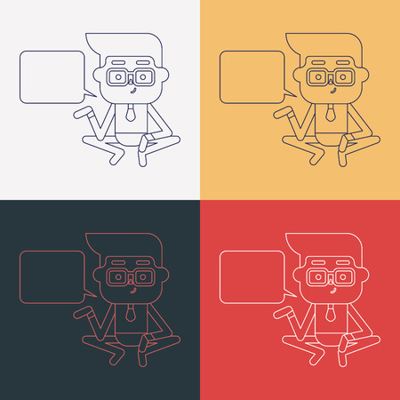 Character illustration design. Businessman message cartoon,epsのイラスト素材
