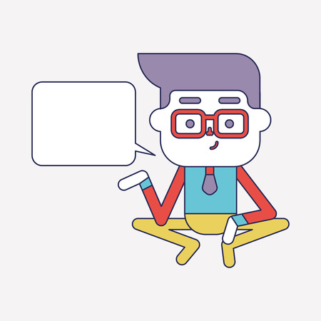 Character illustration design. Businessman message cartoon,epsのイラスト素材
