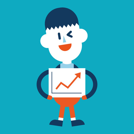 Character illustration design. Businessman delivering the speech cartoon,epsのイラスト素材