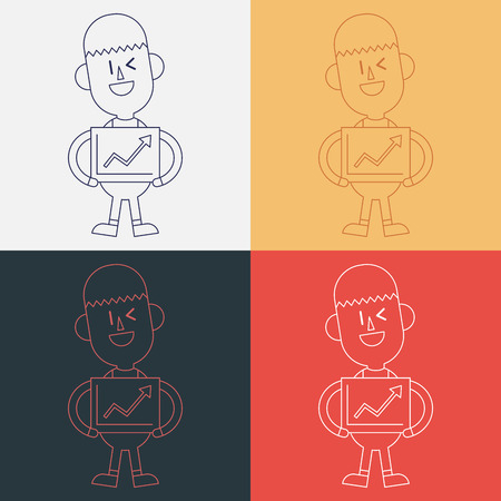 Character illustration design. Businessman delivering the speech cartoon,epsのイラスト素材