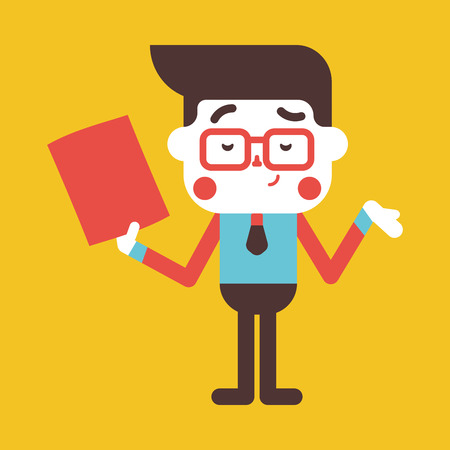 Character illustration design. Businessman message cartoon,epsのイラスト素材