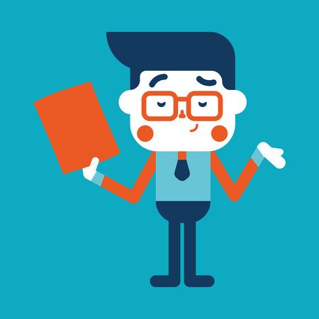 Character illustration design. Businessman message cartoon,epsのイラスト素材