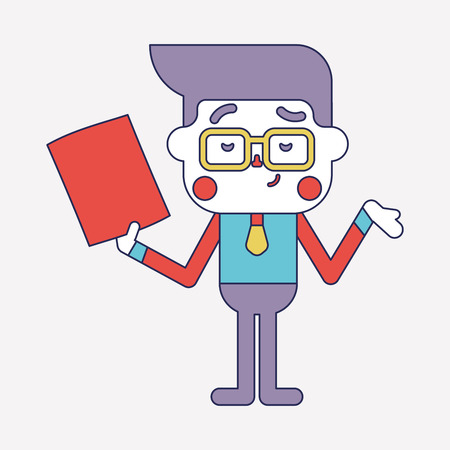 Character illustration design. Businessman message cartoon,epsのイラスト素材