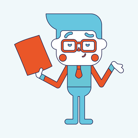 Character illustration design. Businessman message cartoon,epsのイラスト素材
