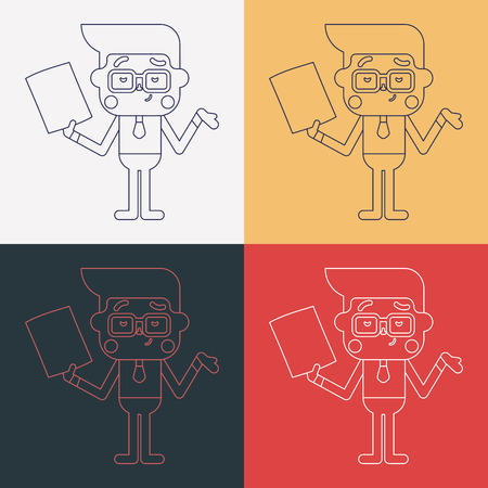 Character illustration design. Businessman message cartoon,epsのイラスト素材