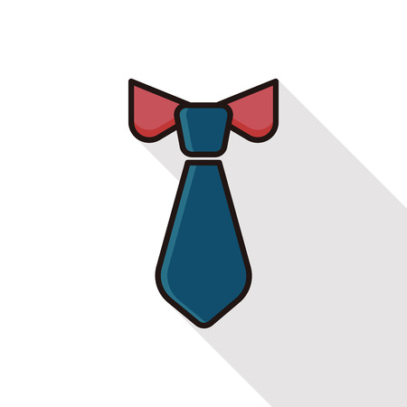 tie line icon with long shadowのイラスト素材