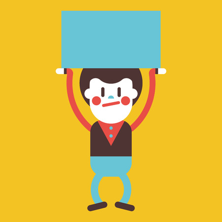 Character illustration design. Businessman message cartoonのイラスト素材