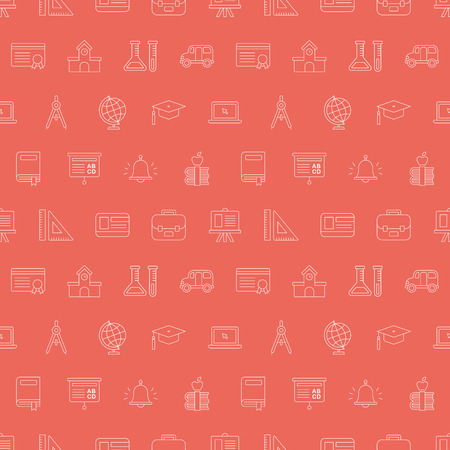 School line icon pattern setのイラスト素材