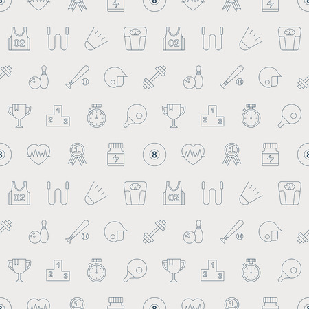 Sport line icon pattern setのイラスト素材