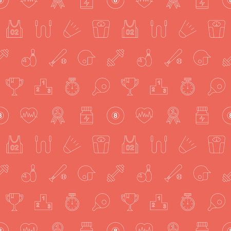Sport line icon pattern setのイラスト素材