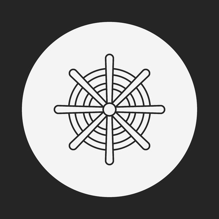 Rudder line iconのイラスト素材