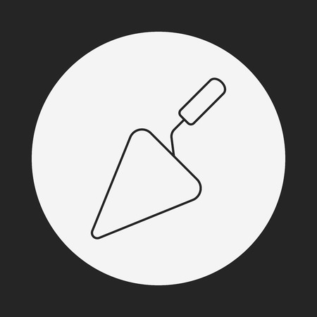 shovel line iconのイラスト素材