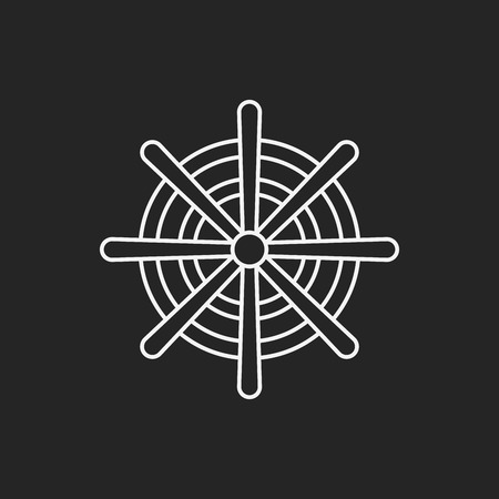 Rudder line iconのイラスト素材