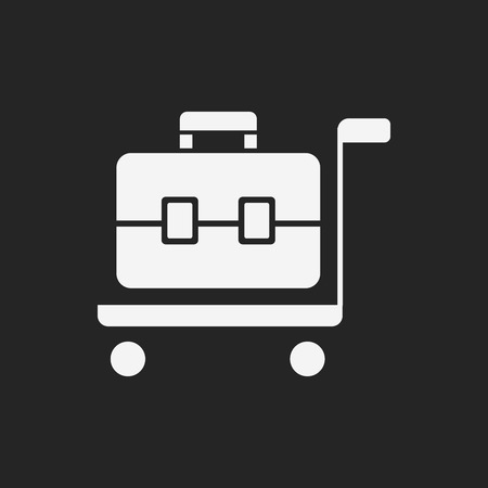 suitcase trolley iconのイラスト素材
