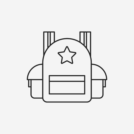 backpack line iconのイラスト素材