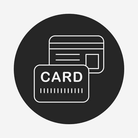 credit card line iconのイラスト素材