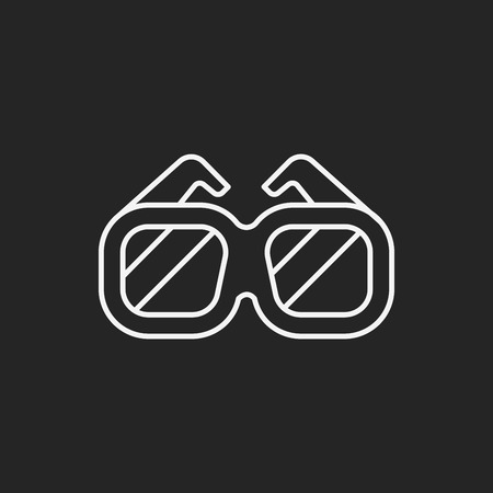 Goggles line iconのイラスト素材