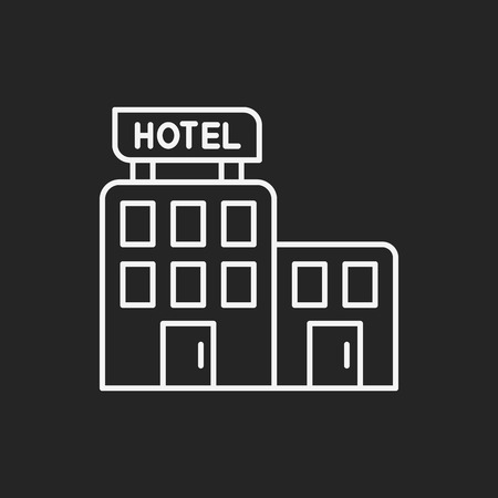 hotel line iconのイラスト素材