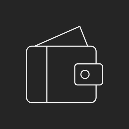 wallet line iconのイラスト素材