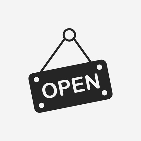 shop open iconのイラスト素材